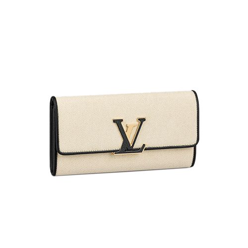 LOUIS VUITTON-M81305 루이비통 아이보리 캔버스 카퓌신 월릿