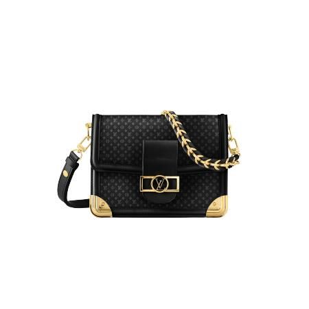 LOUIS VUITTON-M22276 루이비통 블랙 카프스킨 도핀 MM 핸드백